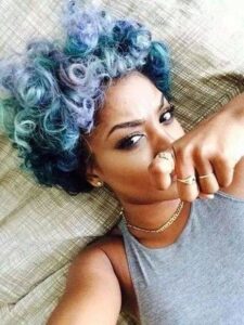Blue Multi Color Pastel Hair